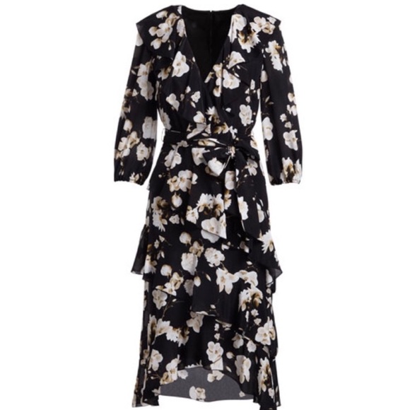 Alice & Olivia Kye Dress, Holiday Blossom, EUC - Picture 7 of 8